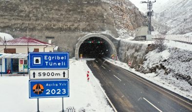 Eğribel Tüneli yeniden ulaşıma açıldı