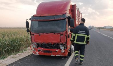 Mardin’de kamyonet ile otomobilin çarpıştığı kazada 4 kişi yaralandı